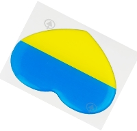 Шильда Сердце сине-желтое - фото 